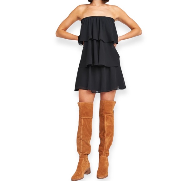 Show Me Your Mumu Black Off Shoulder Mini Romper - Picture 2 of 6